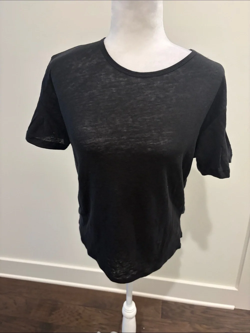 New With Tags JCrew Linen Flutter Sleeve Top Sz M